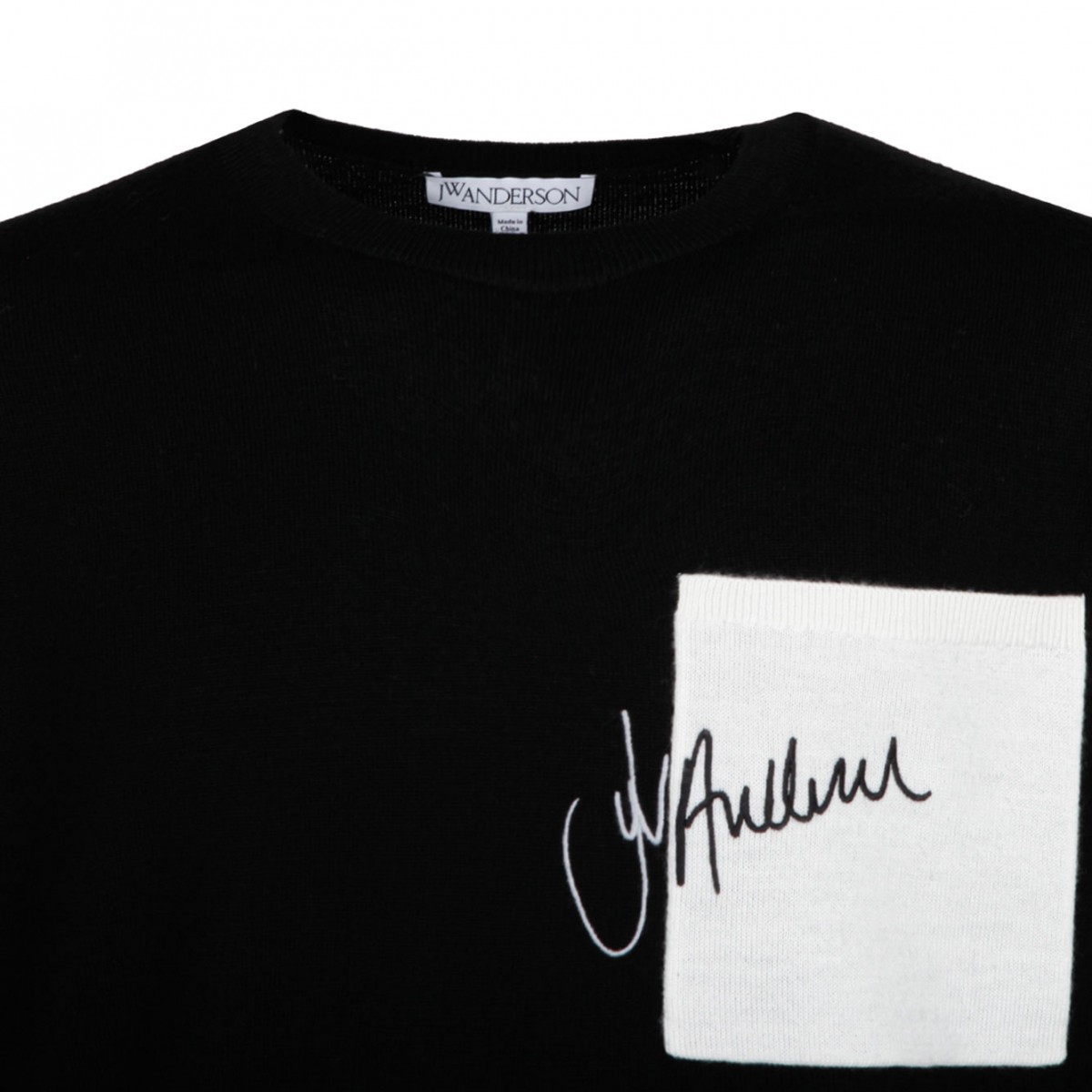 JW Anderson Black Logo Embroidered Jumper
