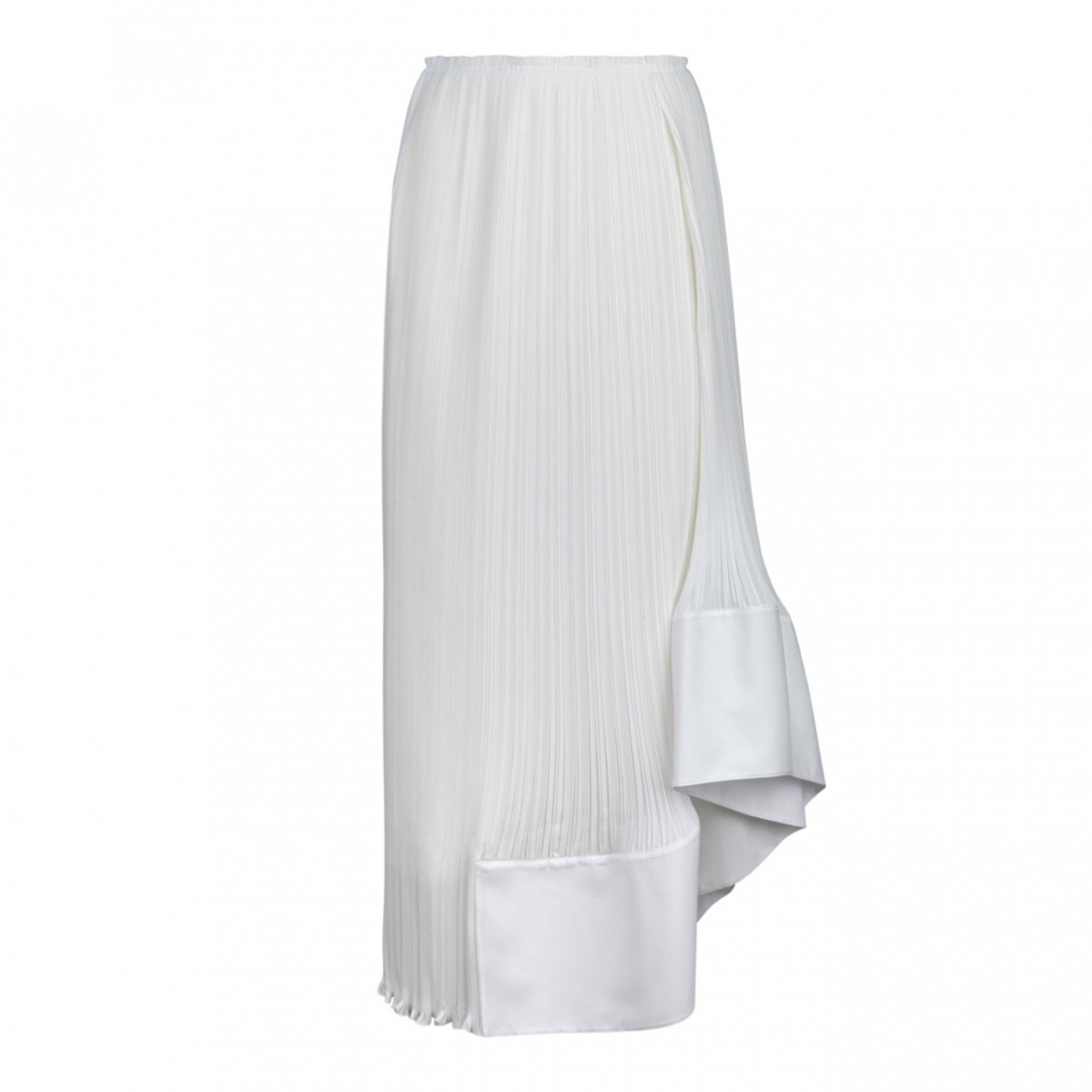 White Midi Pleated Skirt