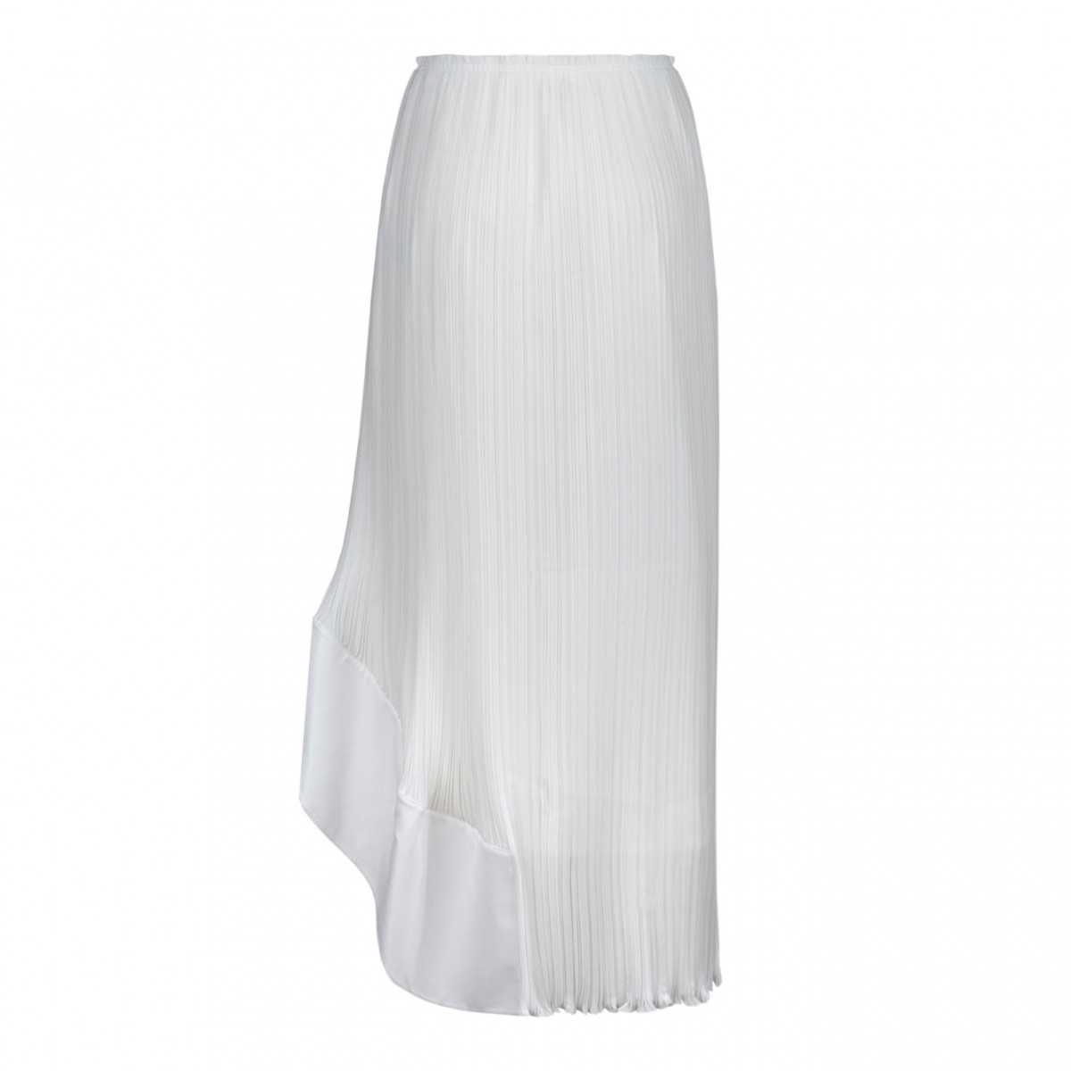 White Midi Pleated Skirt