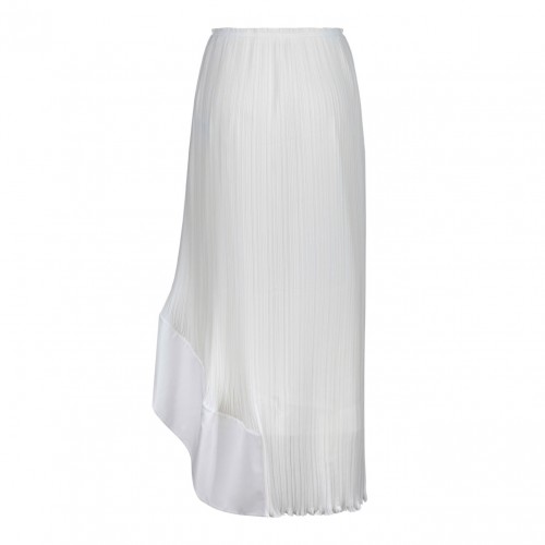 White Midi Pleated Skirt