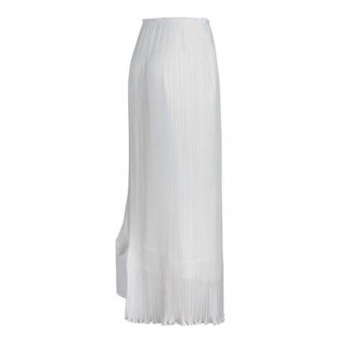 White Midi Pleated Skirt