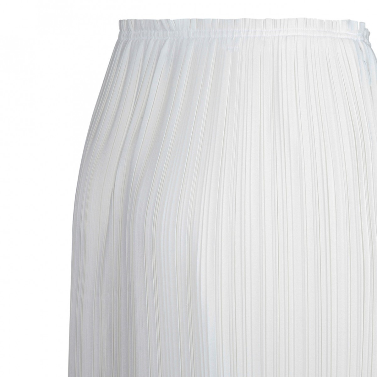 White Midi Pleated Skirt