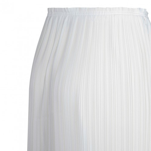 White Midi Pleated Skirt
