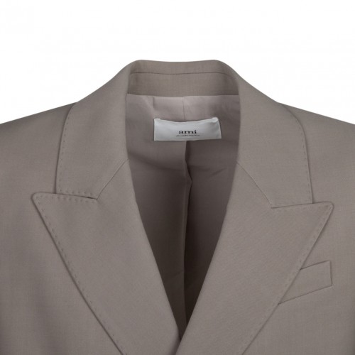 Taupe Double Breasted Blazer