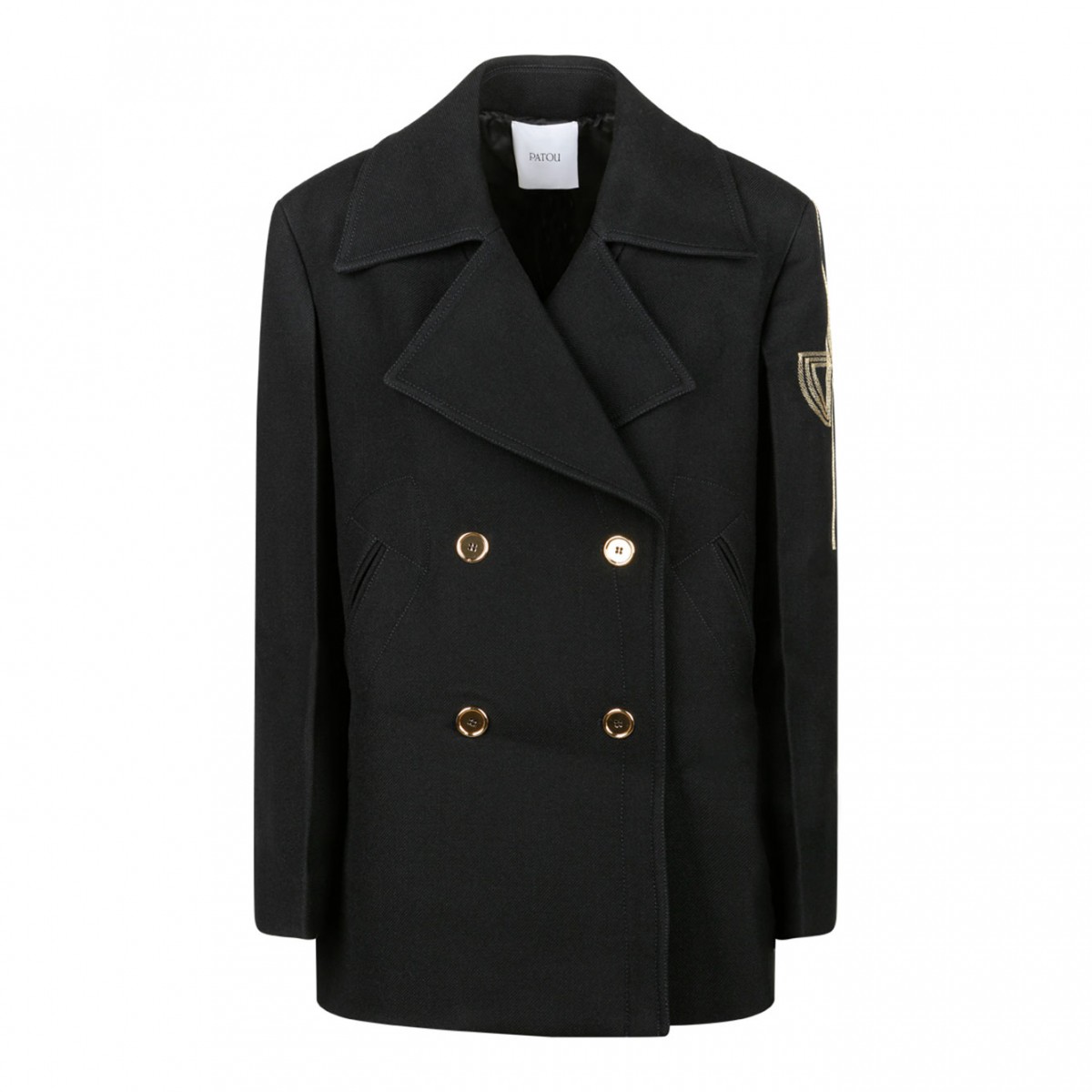 Black Wool Peacoat