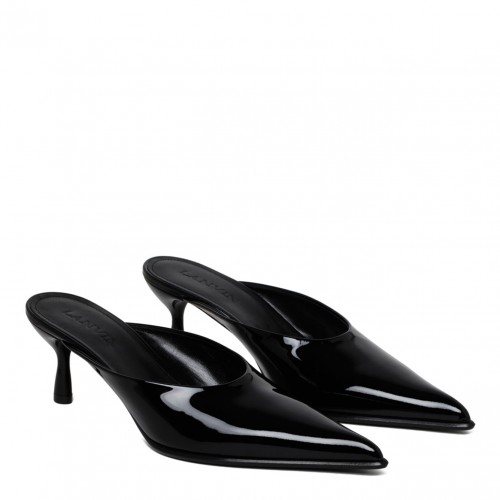 Black Leather Mules 2