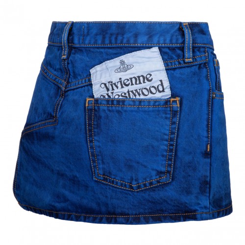 Tie Dye Denim Miniskirt