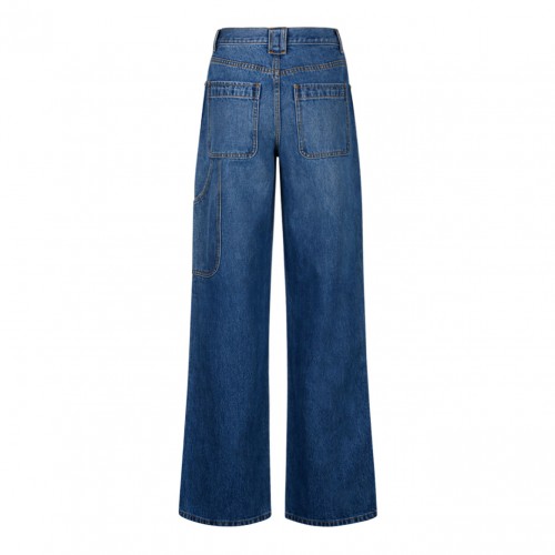 Blue Denim Cotton Jeans 2