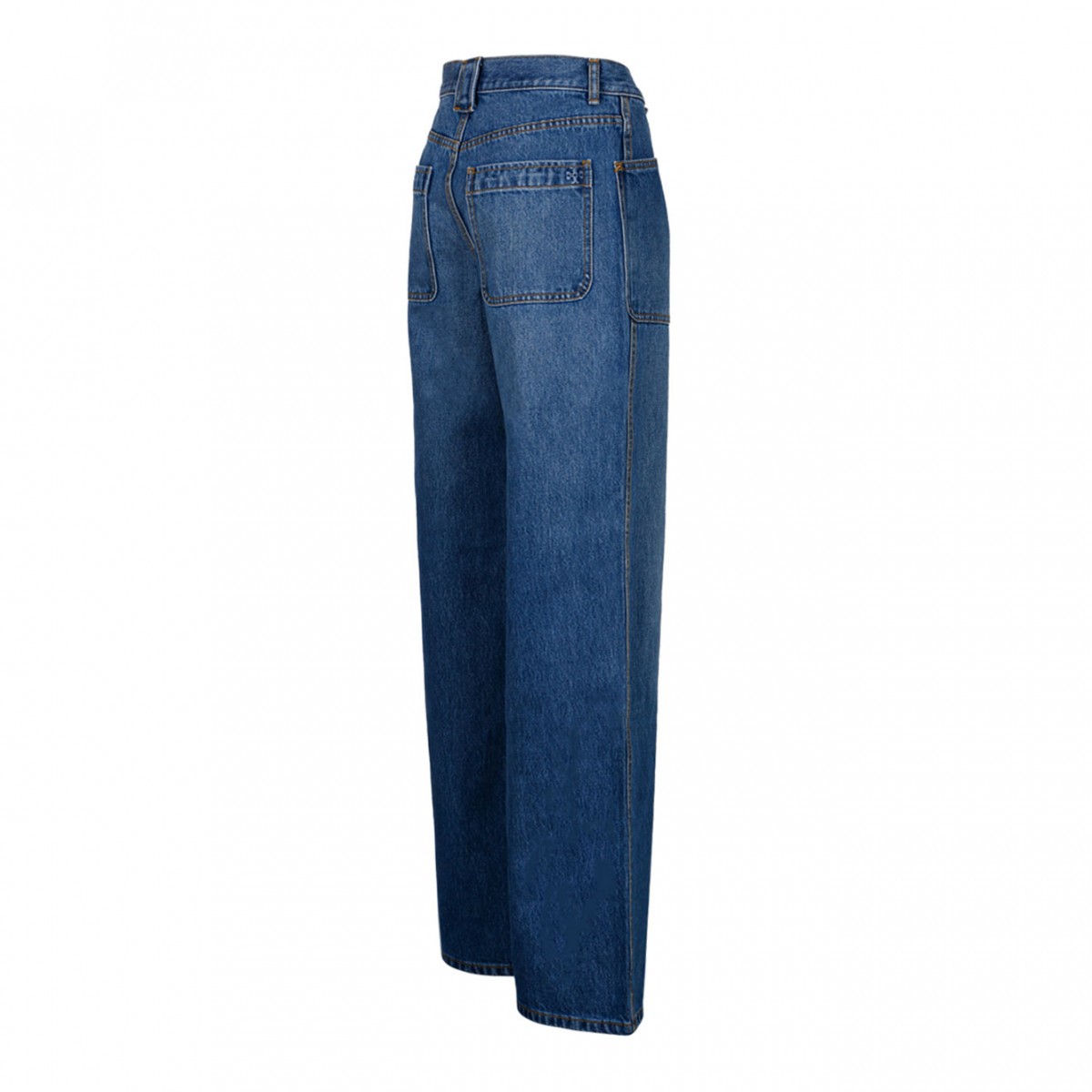 Blue Denim Cotton Jeans