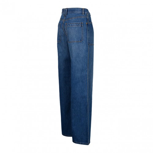 Blue Denim Cotton Jeans