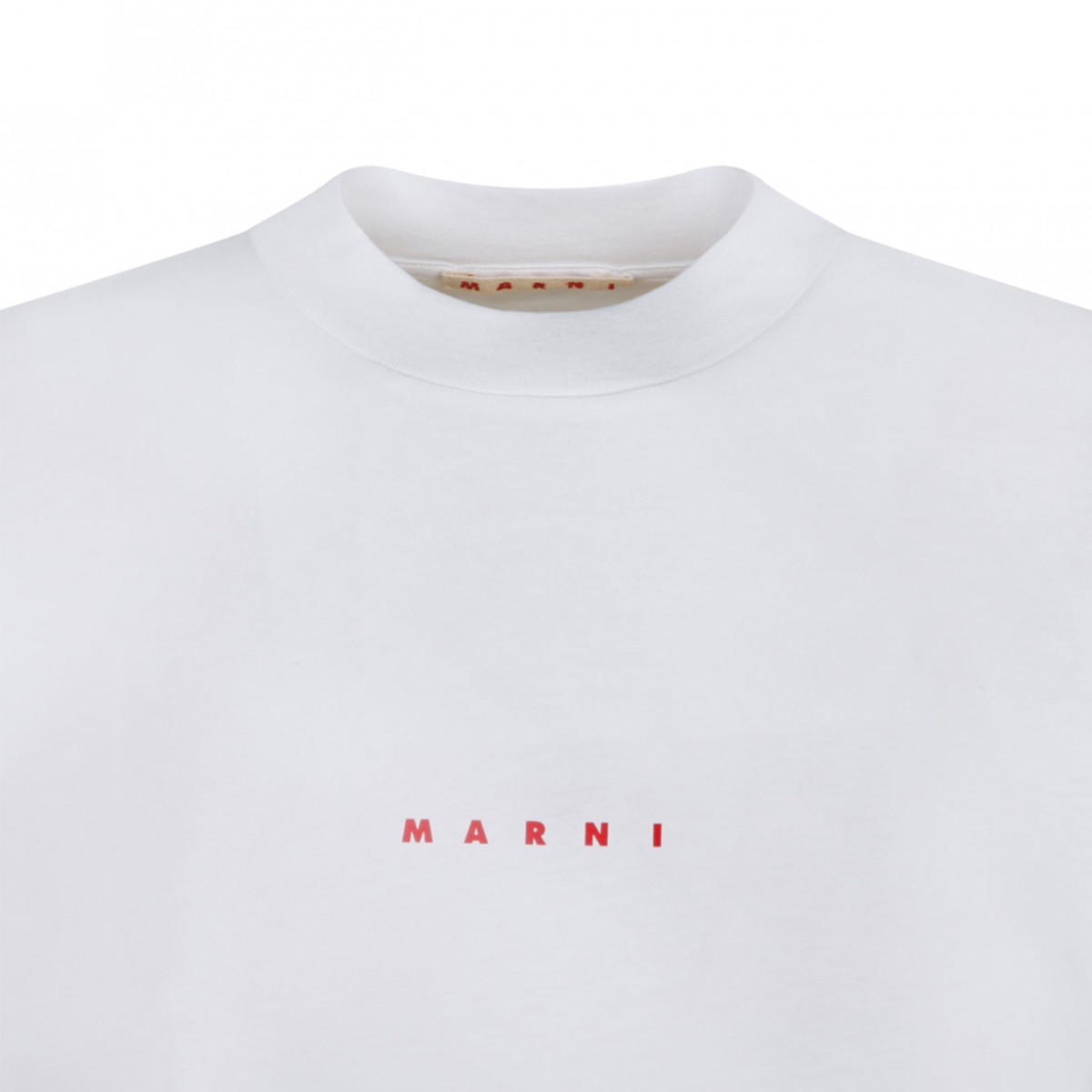 Marni White Logo Print T-Shirt