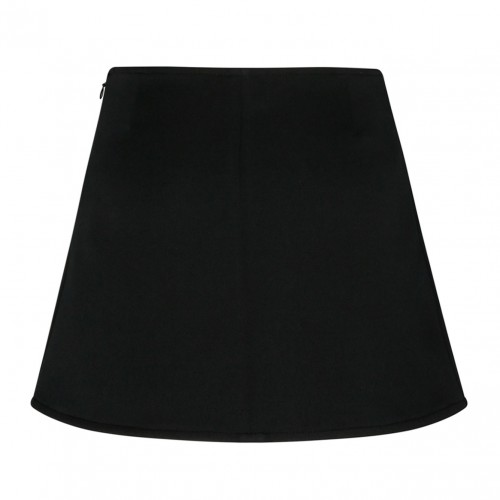 Courreges Black Ellipse Twill Mini Skirt