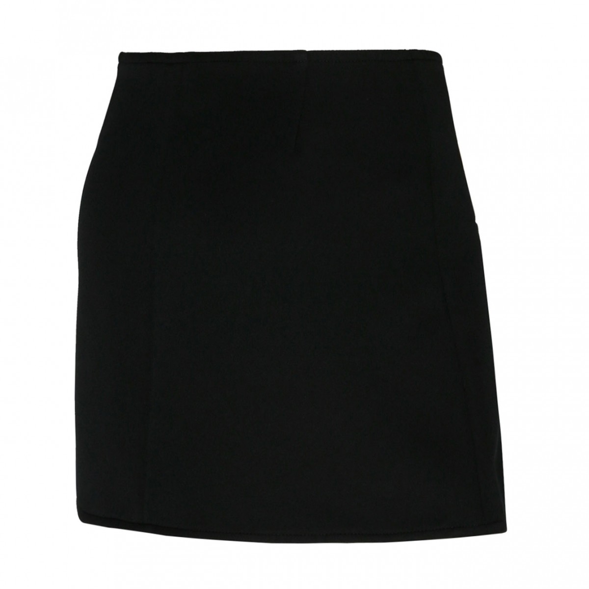 Courreges Black Ellipse Twill Mini Skirt