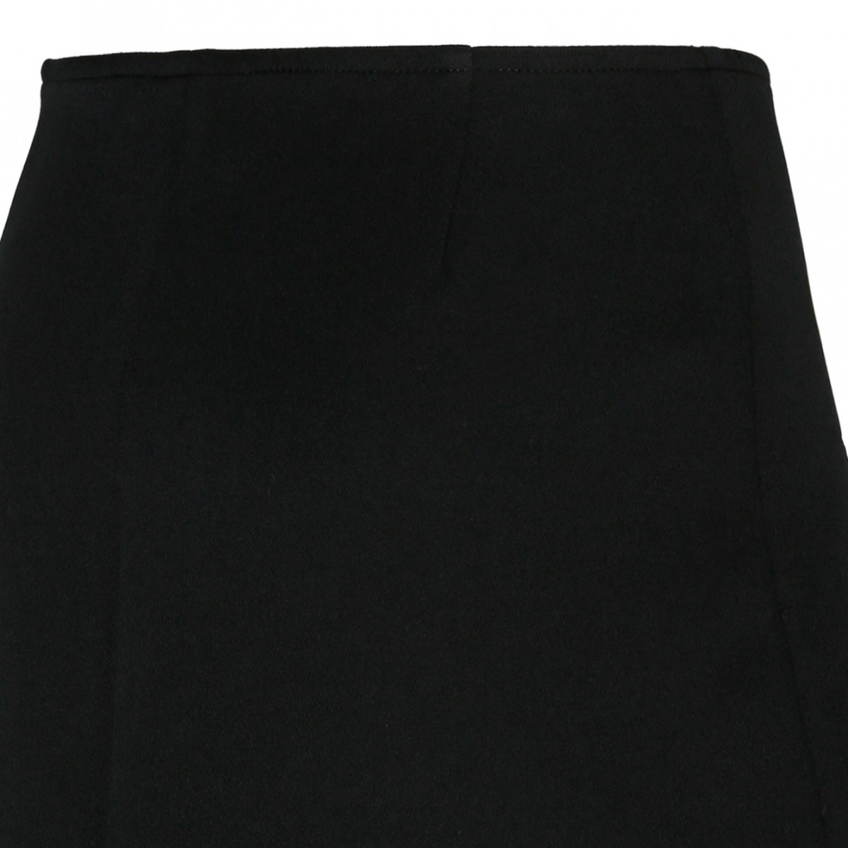 Courreges Black Ellipse Twill Mini Skirt
