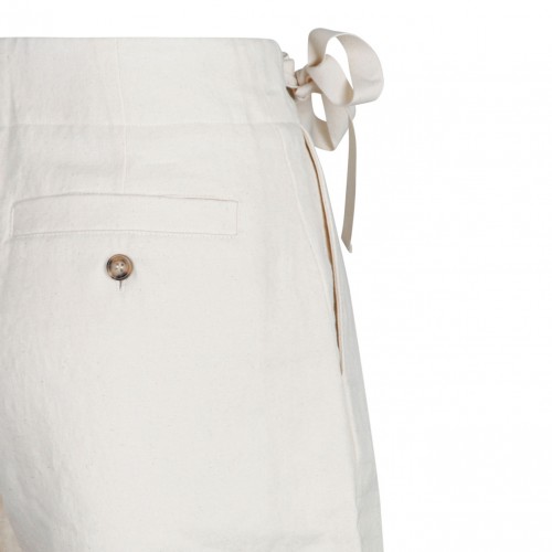 Cream Bermuda Shorts