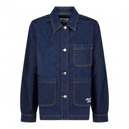 Maison Kitsun Indigo Workwear Denim Jacket