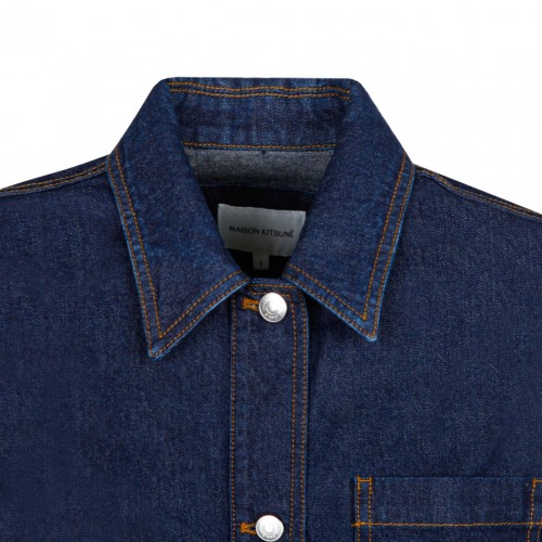 Maison Kitsun Indigo Workwear Denim Jacket