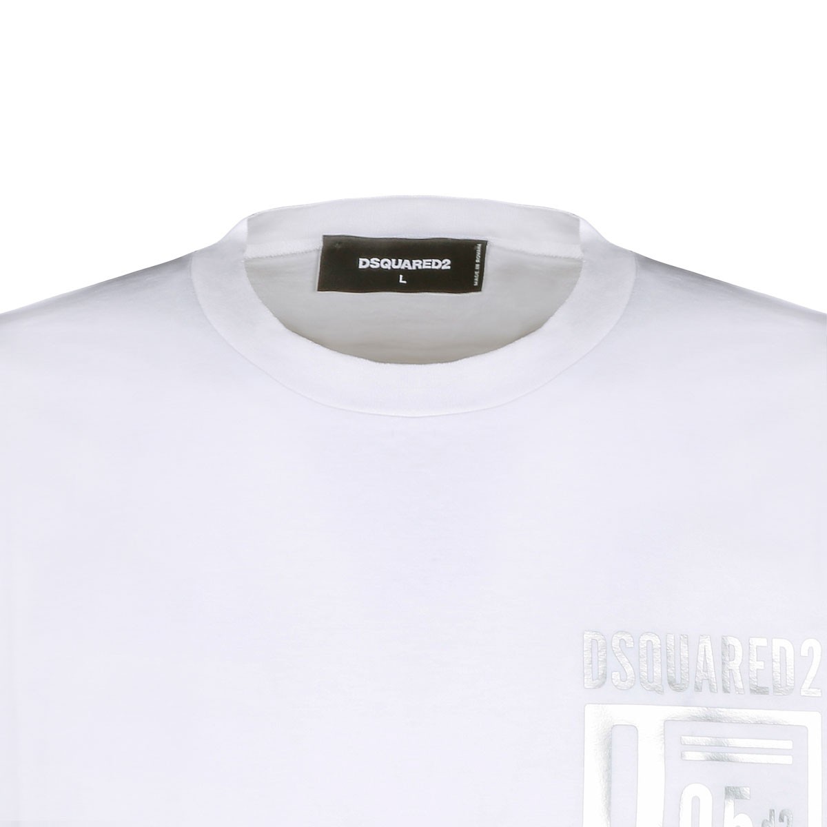 White Logo Print T-Shirt
