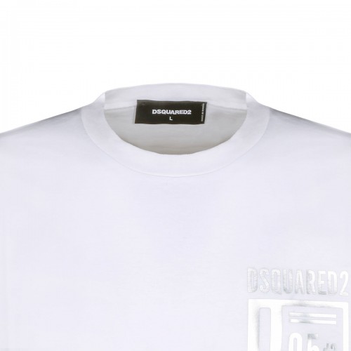 White Logo Print T-Shirt