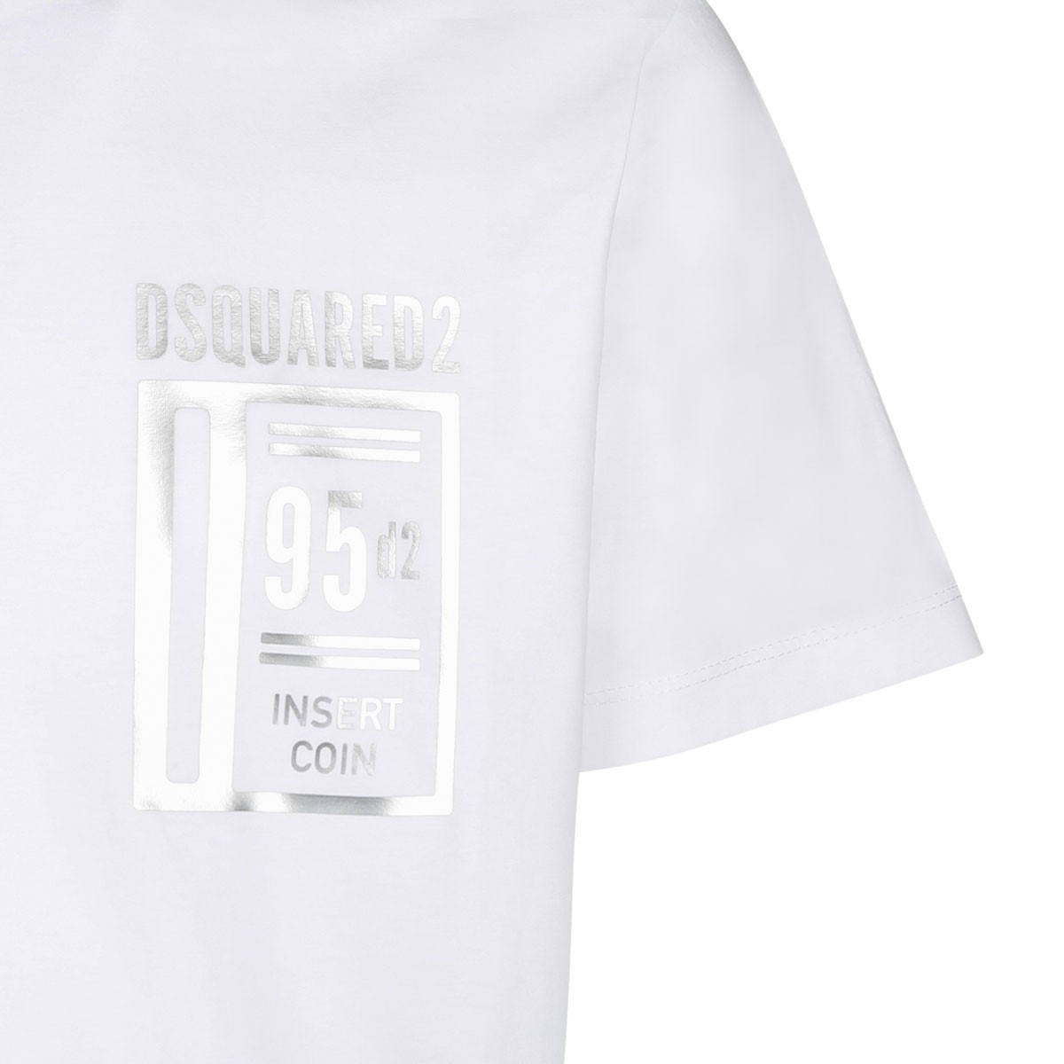 White Logo Print T-Shirt