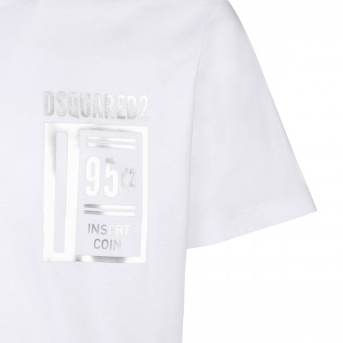 White Logo Print T-Shirt