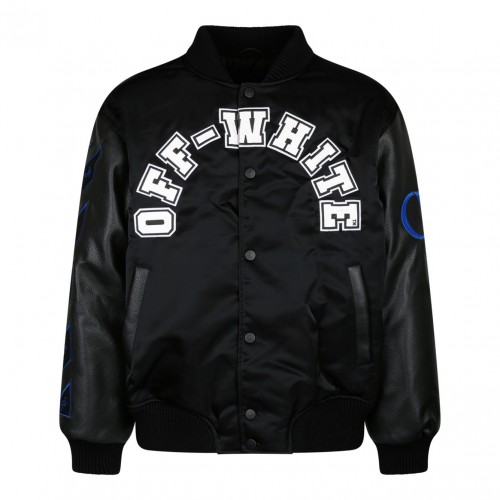 Black Baseball Over Varsity Jacket