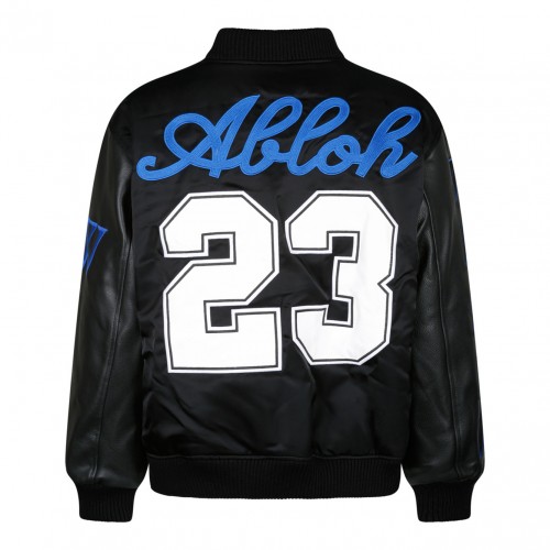 Black Baseball Over Varsity Jacket