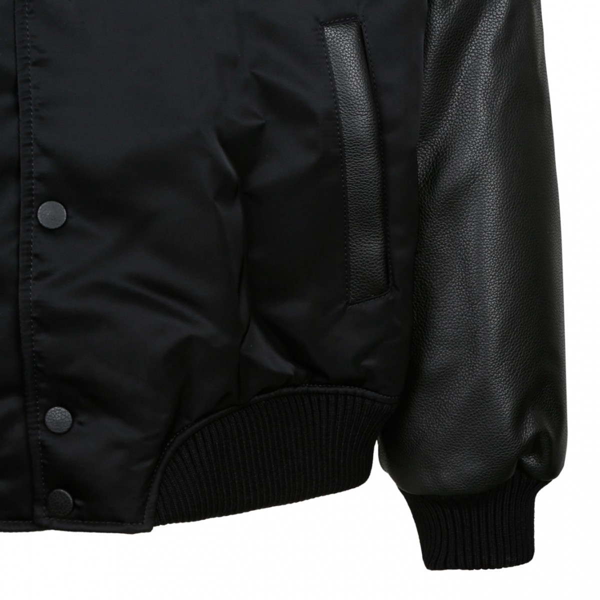 Black Baseball Over Varsity Jacket