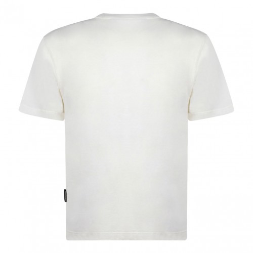 Palm Angels Embroidered Logo White T-Shirt