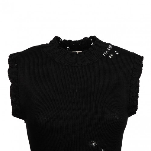 Marni Black Dishevelled Knitted Dress