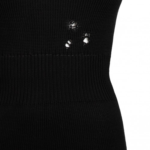 Marni Black Dishevelled Knitted Dress