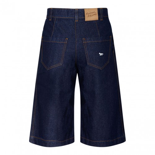 Maison Kitsun Indigo Workwear Denim Bermuda 2