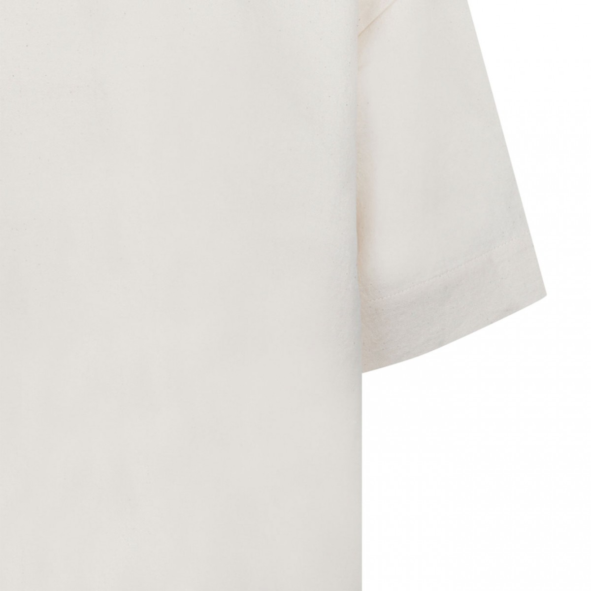 Cream Logo Embroidered T-Shirt