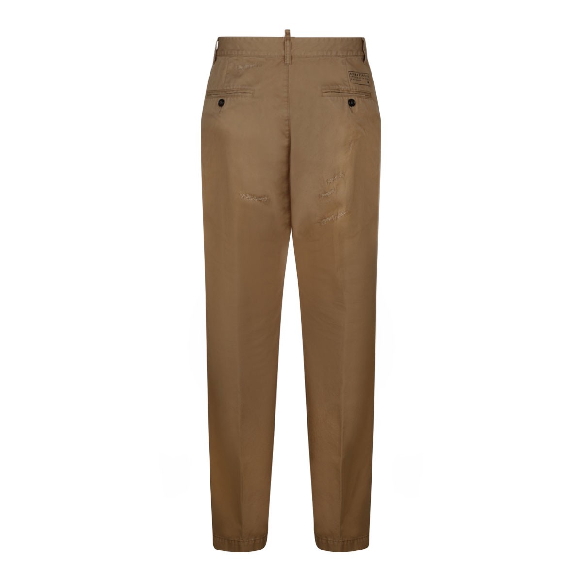 Beige Distressed Pants