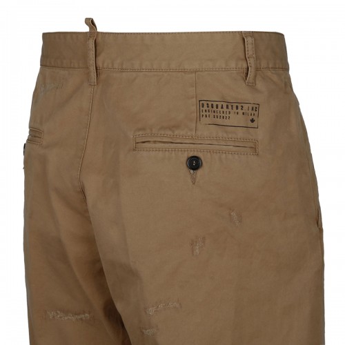 Beige Distressed Pants