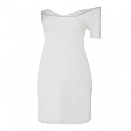 Courreges White Twist Heritage Crepe Dress 2