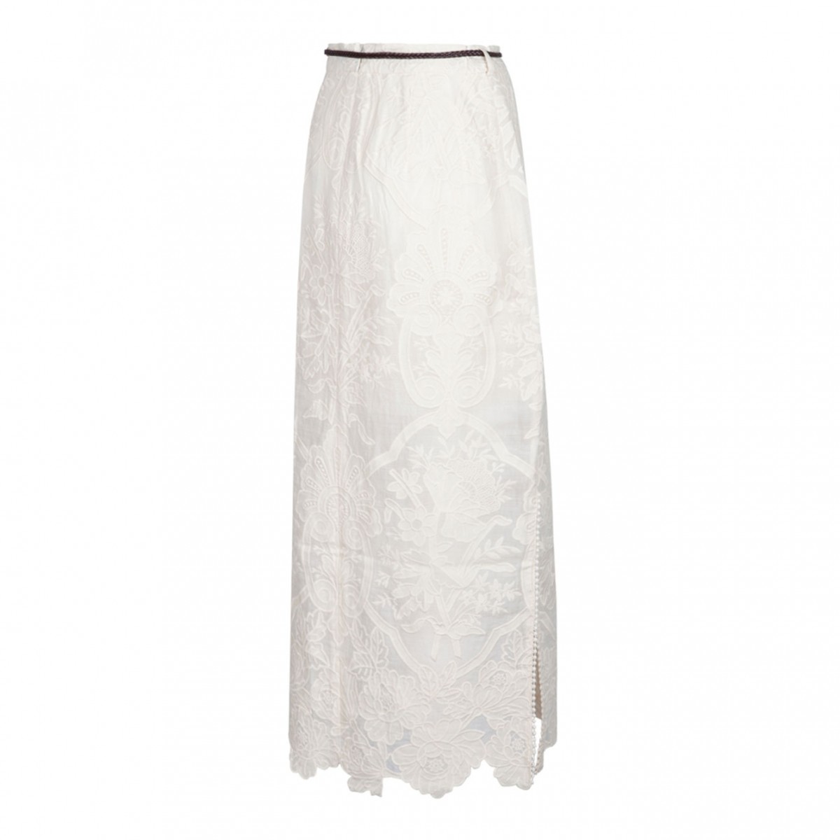 Ottie Embroidered Midi Skirt