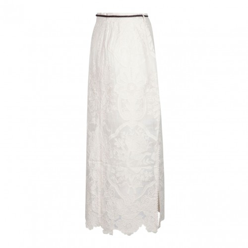 Ottie Embroidered Midi Skirt