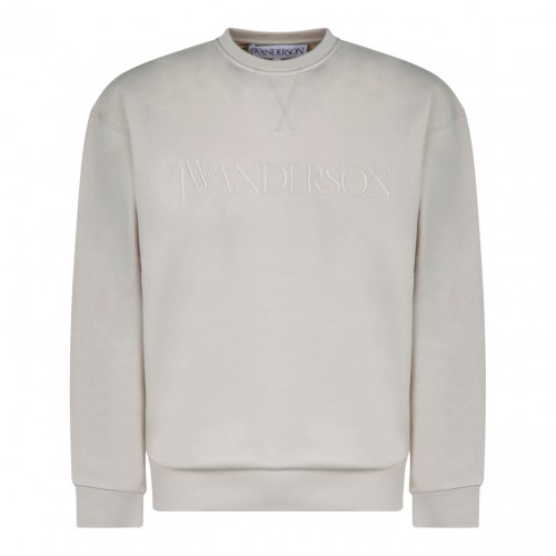 JW Anderson Beige Logo Embroidered Sweatshirt