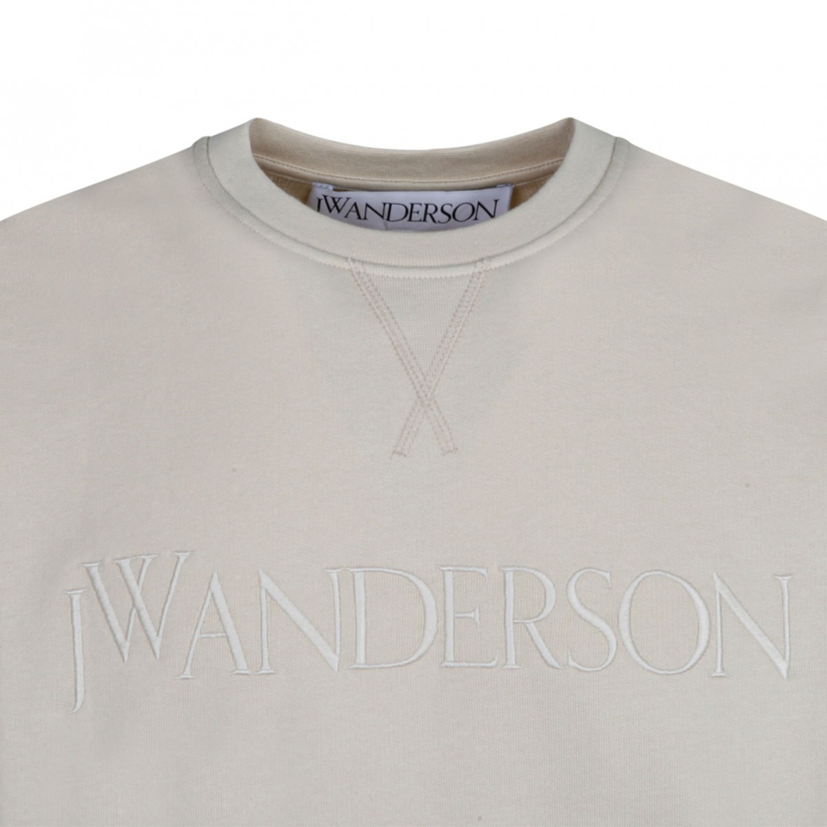 JW Anderson Beige Logo Embroidered Sweatshirt