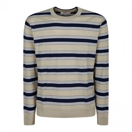 Maison Kitsun Multicolour Striped Jumper