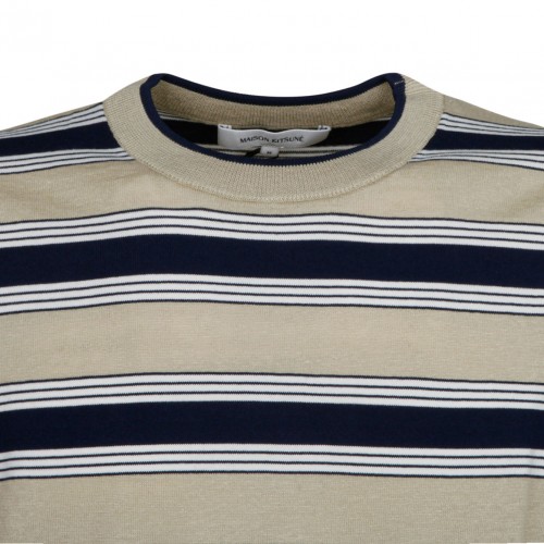 Maison Kitsun Multicolour Striped Jumper