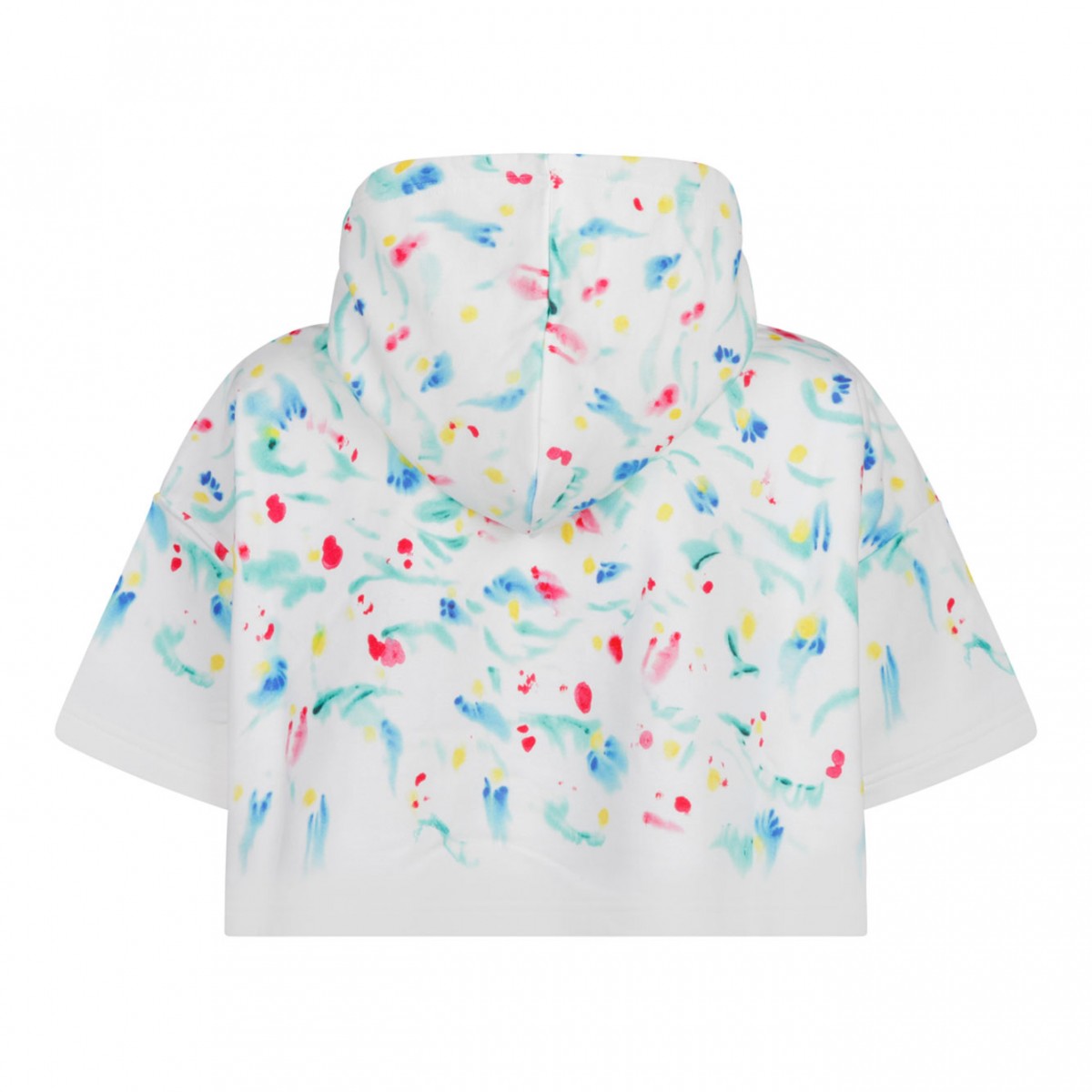 Marni White and Multicolour Cropped Sweatshirt