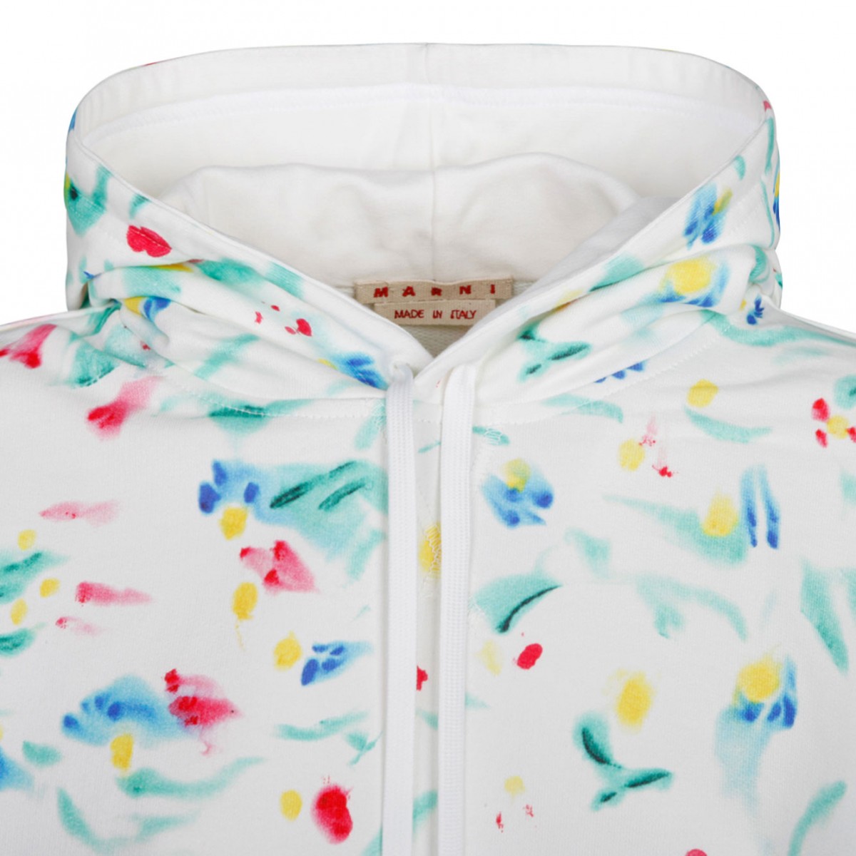 Marni White and Multicolour Cropped Sweatshirt