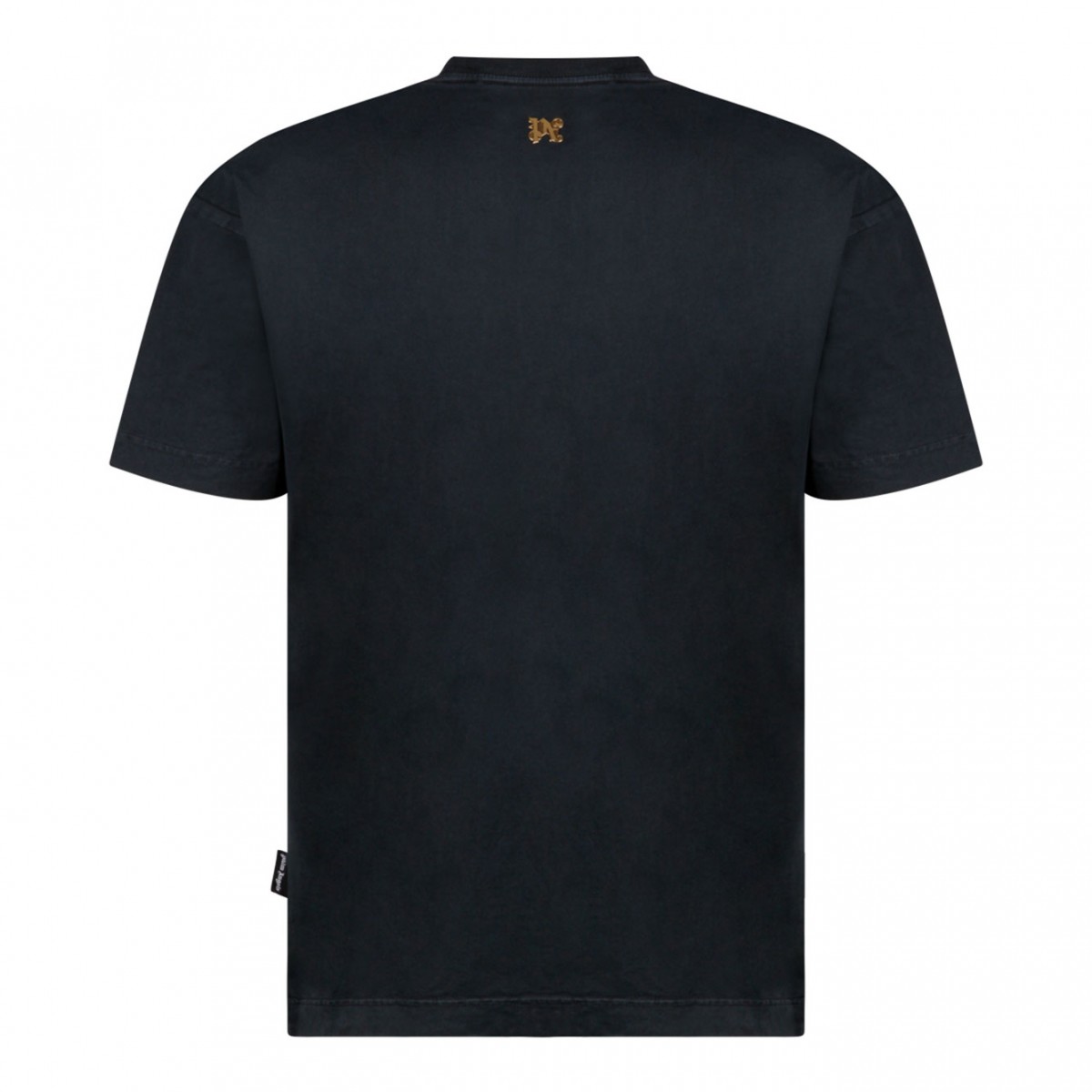 Palm Angels Burning Black Cotton T-Shirt