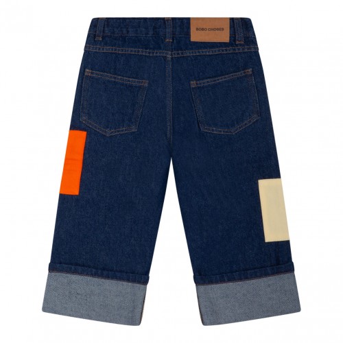 Contrast Patched Jeans 2