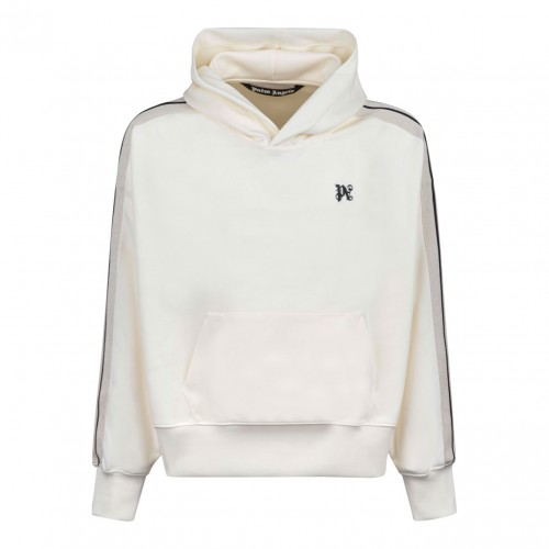 Embroidered Monogram White Hoodie