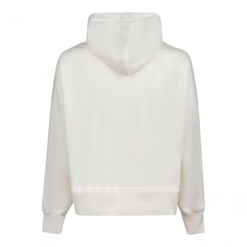 Embroidered Monogram White Hoodie 2