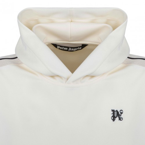 Embroidered Monogram White Hoodie