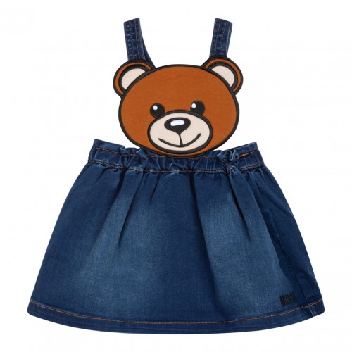 Moschino Teddy Bear Denim Skirt
